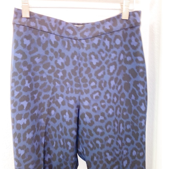 KATE SPADE Cobalt Blue Leopard Print Ankle Pants SZ: 2 - Picture 3 of 10